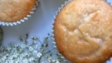 Lemon Muffins with Elderflower Glaze