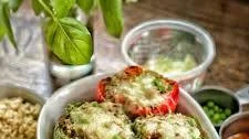 Light Italian Rice Ball Inspired Stuffed Peppers
