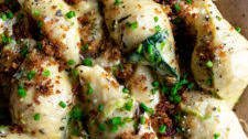 Mac and Cheese with Brussels Sprouts & Bacon Breadcrumbs