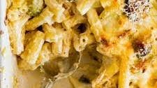 Macaroni and Cheese with brussels sprouts and bacon