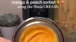 Mango and peach sorbet 🥭🍑 using the Ninja CREAMi! SO ...