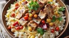 Mediterranean Mackerel Pasta with Chickpeas and Coconut Sauce
