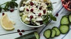 Mediterranean Quinoa Salad & Ginger Tahini Dressing