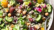 Mediterranean Quinoa Salad with Zaatar Vinaigrette