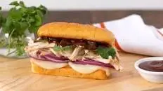 Melted BBQ Chicken Sub Sandwich