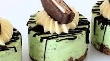 Mint Chocolate Chip Mini Cheesecakes