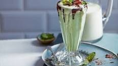 Mint chocolate milkshake