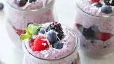 Mixed Berry Protein Chia Pudding