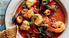 Monkfish, Mussel and Prawn Stew with Char-grilled Sourdough (Cioppino)