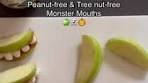 Monster Mouths made with crisp apple slices and creamy ...