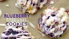 Muffin Mix Blueberry Streusel Cookies