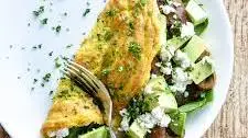 Mushroom and Goat’s Cheese Omelet with Spinach and Avocado