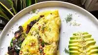 Mushroom and Spinach Omelette with Avocado