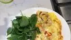 My low carb breakfast today 😊 Ham and feta cheese omelette ...