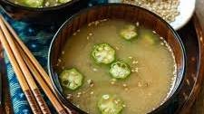 Natto Miso Soup with Okra