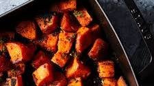 Nduja-Brown Butter Roasted Sweet Potatoes with Lime and Chives