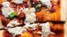 Nduja Pizza with Burrata, Parmesan and Basil