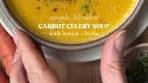 NEW: Simple Carrot Celery Soup! Made with easy-to-find + ...