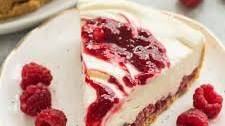 No Bake White Chocolate Raspberry Cheesecake