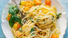 No Cook Sun Gold Tomato Pasta