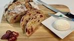 No-Knead Sun-Dried Tomato and Basil Artisan Bread