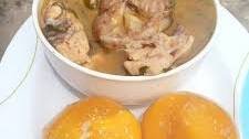 Nsala soup with chicken & cat fish