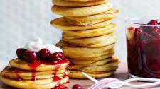 Oladiki pancakes with sour cherries from The Joy of Better Cooking