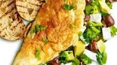 Omelette with Avocado, Spinach, Mushrooms & Cheese