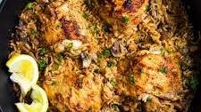 One Pan Herb and Garlic Chicken with Rice