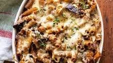 One Pot Creamy French Onion Pasta Bake.