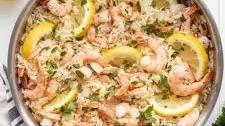 One Pot Lemon Garlic Shrimp and Rice