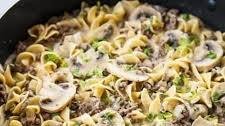 One Pot Rich & Creamy Ground Beef Stroganoff & Noodles