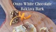 Ouzo White Chocolate Baklava Bark