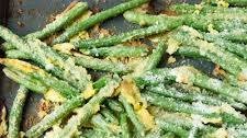 Oven Fried Garlic Parmesan Green Beans