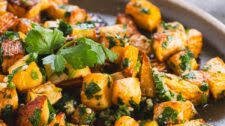 Pan-Fried Rutabaga with Garlic and Parsley