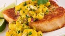 Pan-Fried Swordfish with Mango, Chilli and Lime salsa