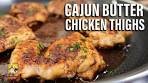 Pan Seared Cajun Butter Chicken Thighs