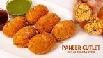 Paneer Cutlet Recipe - Mithai Dukaan Style Crunchy Panir ...