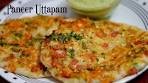 Paneer Uttapam Recipe | how to make paneer uttapam | left ...