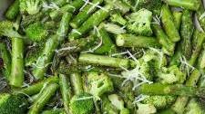 Parmesan Asparagus and Broccoli