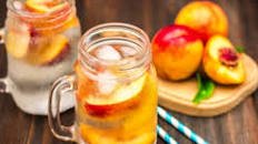 Peach and Basil Iced Tea