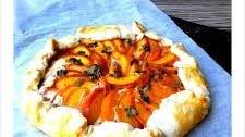 Peach - Basil - Goat Cheese Galette