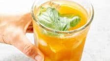 Peach Basil Iced Tea