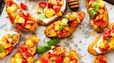 Peach Tomato Bruschetta