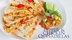 Pepper and Chicken Quesadillas