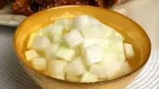 Pickled radish (Chicken-mu: 치킨무)