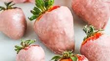 Pink Chocolate Covered Strawberries