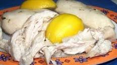 Poached Lemon Garlic Chicken