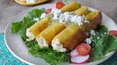 Potato and Epazote Taquitos with Salsa Verde