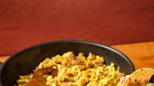 Potato Hash with Corn, Chorizo and Eggs